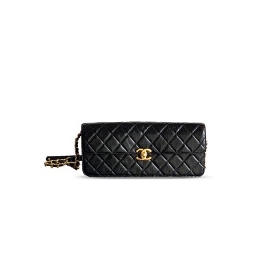 CHANEL LARGE FLAP BAG WAXED CALFSKIN IN BLACK AS5642 0101 (29*17.5*5cm)